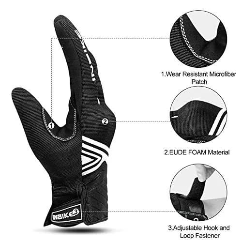 INBIKE White XX-Large Breathable Mesh Motorcycle Gloves with TPR Palm Pad & Touchscreen - view 3