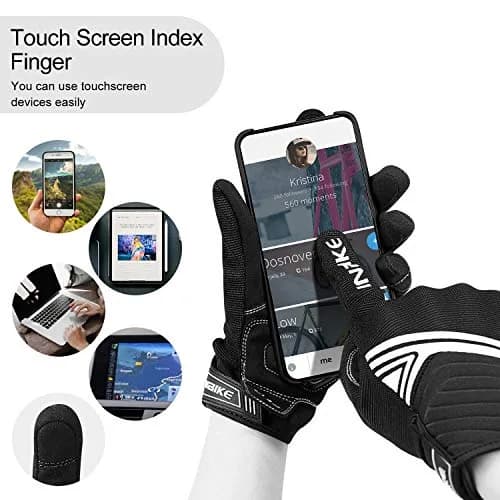 INBIKE White XX-Large Breathable Mesh Motorcycle Gloves with TPR Palm Pad & Touchscreen - view 4