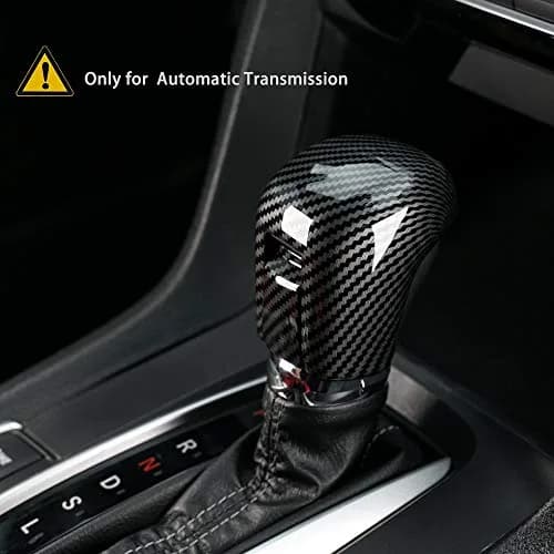 Thenice CVT Gear Shifting Knob Cover for Honda Civic 2016-2021 | Carbon Fiber Style, Easy Install thumbnail 5