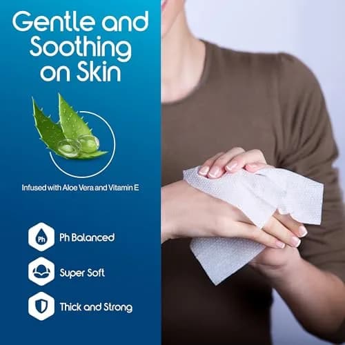 Inspire Adult Wet Wipes, Wash Cloths 200 Count | Hypoallergenic, Alcohol-Free, pH Balanced for Sensitive Skin thumbnail 4