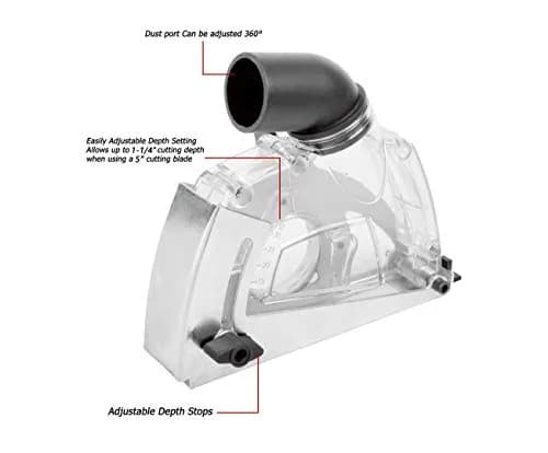 Aidelife Dust Shroud for Angle Grinders 4.5"/5" | Dust Collection & Safety (110-120 chars) thumbnail 2