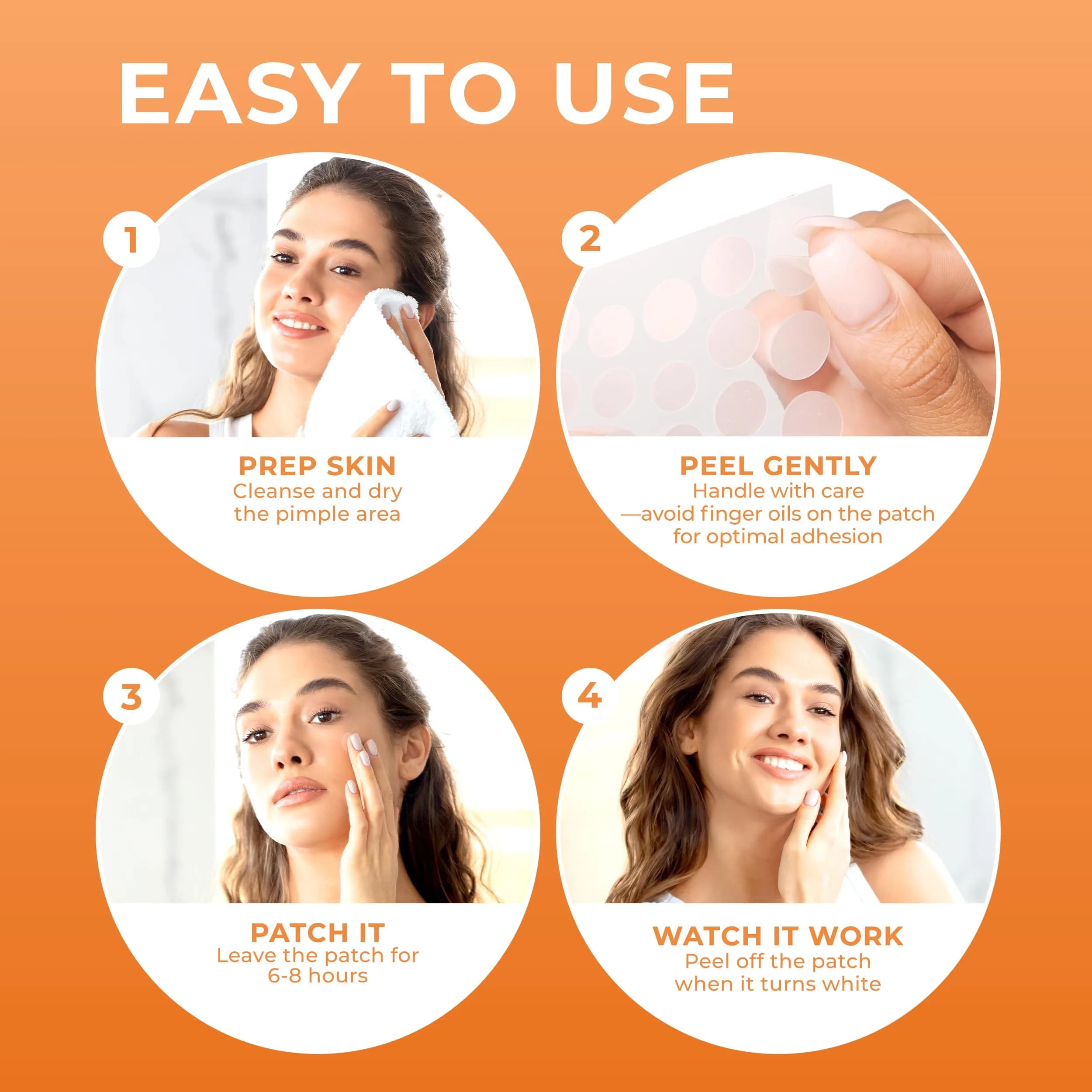 PatchRx Acne Patches 120 Count | Hydrocolloid Pimple Patches for Face with 3 Sizes - view 6