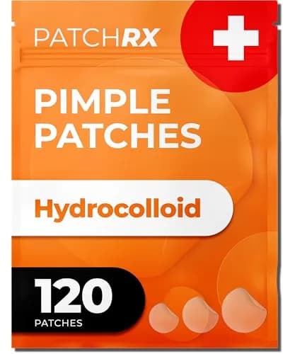 PatchRx Acne Patches 120 Count | Hydrocolloid Pimple Patches for Face with 3 Sizes thumbnail 1