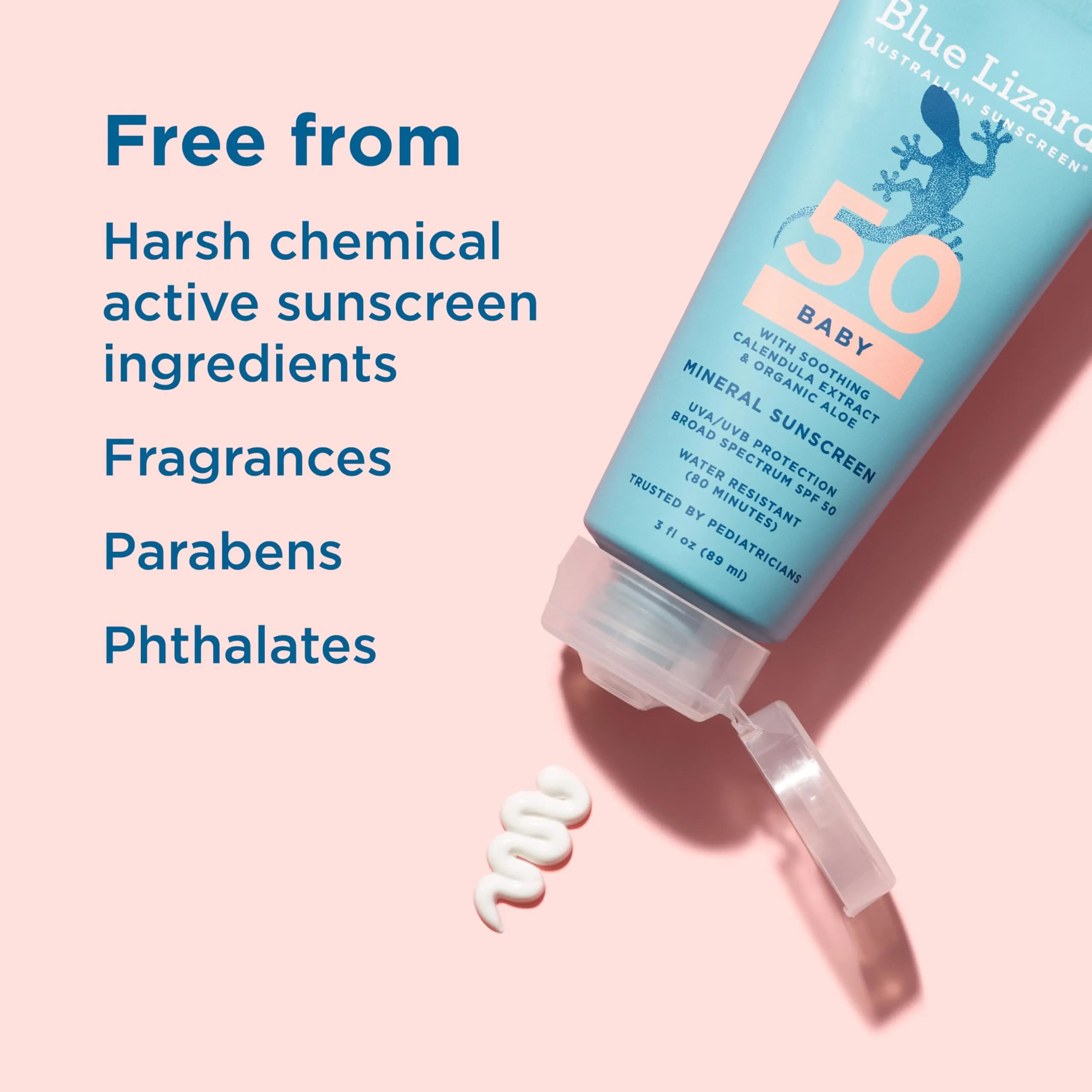 BLUE LIZARD Baby Mineral Sunscreen SPF 50+ 89ml (3 Fl Oz) | Smart Cap Technology & Reef Safe - view 6