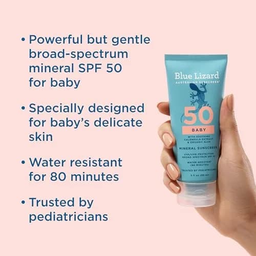 BLUE LIZARD Baby Mineral Sunscreen SPF 50+ 89ml (3 Fl Oz) | Smart Cap Technology & Reef Safe thumbnail 2
