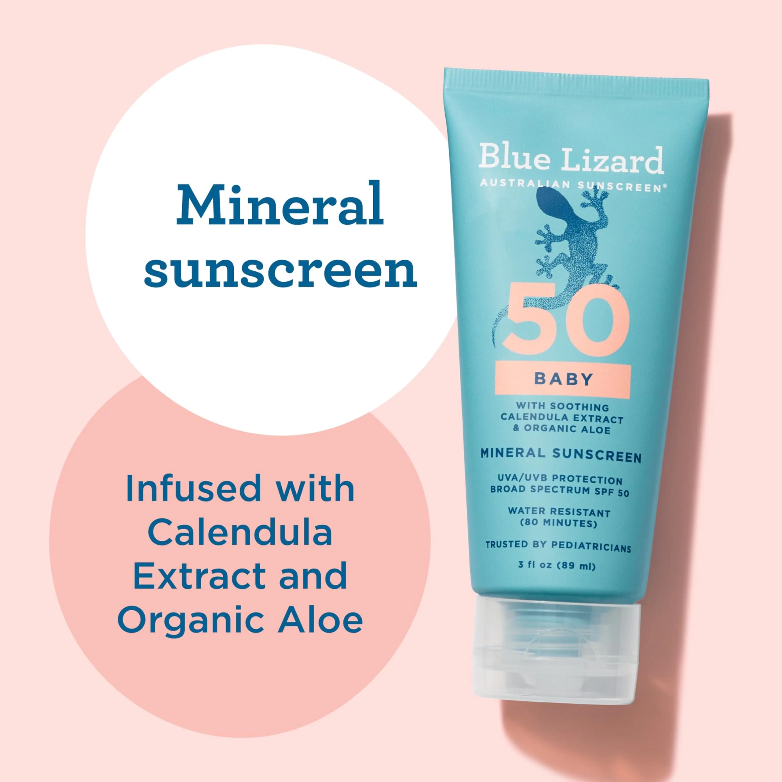 BLUE LIZARD Baby Mineral Sunscreen SPF 50+ 89ml (3 Fl Oz) | Smart Cap Technology & Reef Safe - view 4