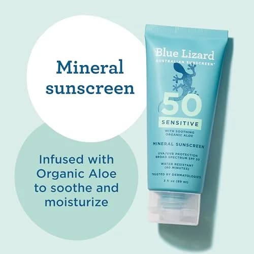 Blue Lizard Sensitive Mineral Sunscreen SPF 50+ 88ml (3 Fl Oz) | Broad Spectrum UVA/UVB Protection thumbnail 4