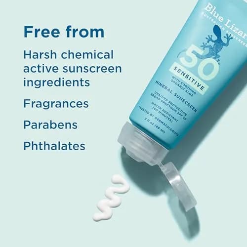 Blue Lizard Sensitive Mineral Sunscreen SPF 50+ 88ml (3 Fl Oz) | Broad Spectrum UVA/UVB Protection thumbnail 6