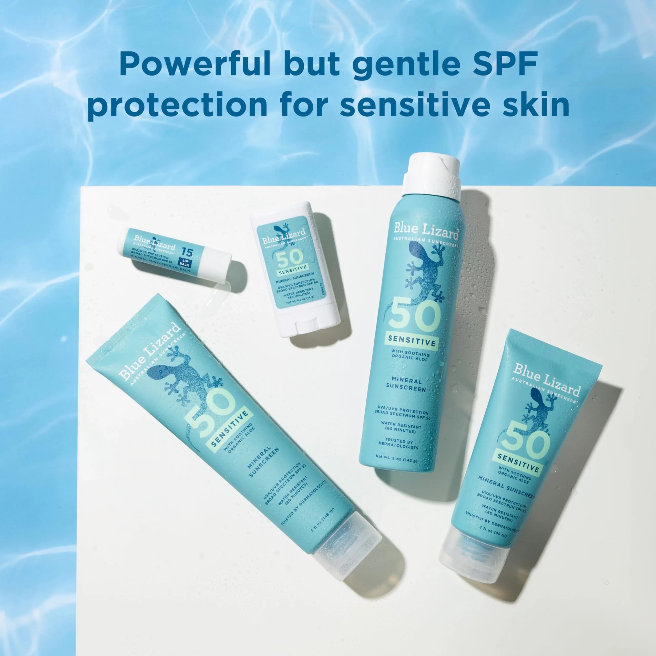 Blue Lizard Sensitive Mineral Sunscreen SPF 50+ 88ml (3 Fl Oz) | Broad Spectrum UVA/UVB Protection - view 9
