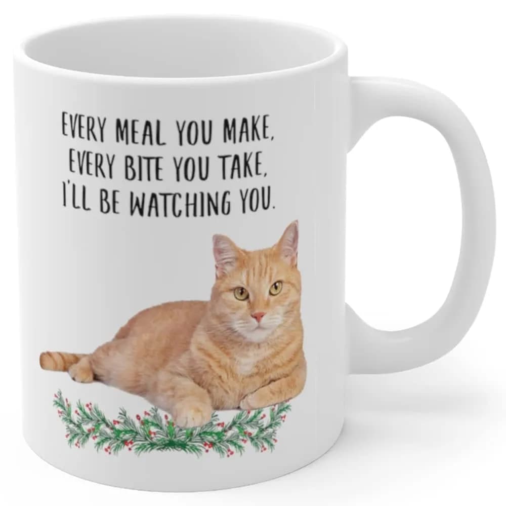 Lovesout Tabby Cat Orange Coffee Mug 325ml (11oz) | Funny Cat Lover Gift for Women — Tabby Cat Orange