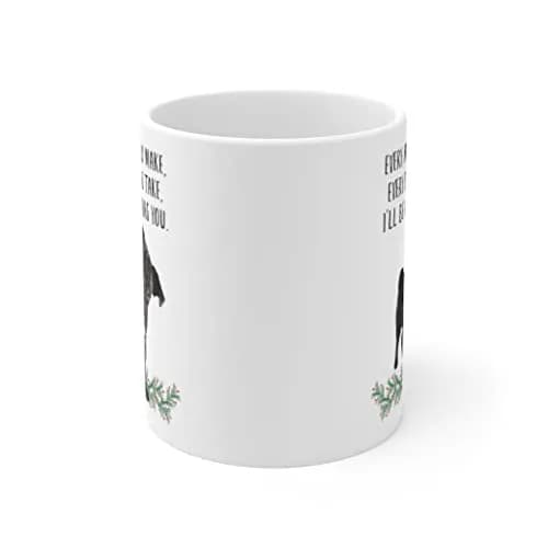 Lovesout Funny Pug Black Gifts For Women Coffee Mug 295ml (10oz) | Printed on Both Sides thumbnail 2