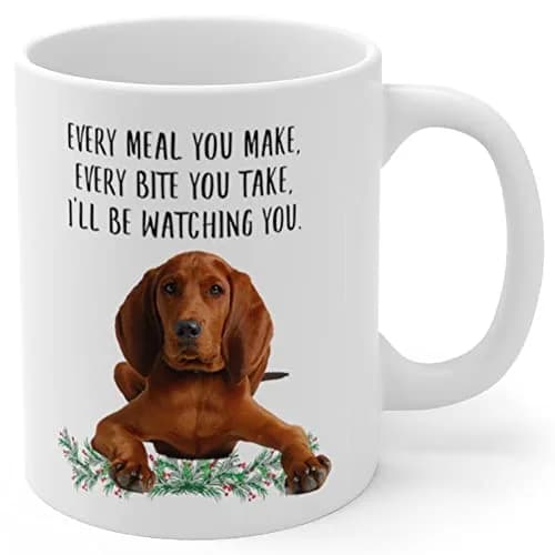 Lovesout Redbone Coonhound Red Coffee Mug 330ml (11oz) | Funny Dog Lover Gift for Women thumbnail 1