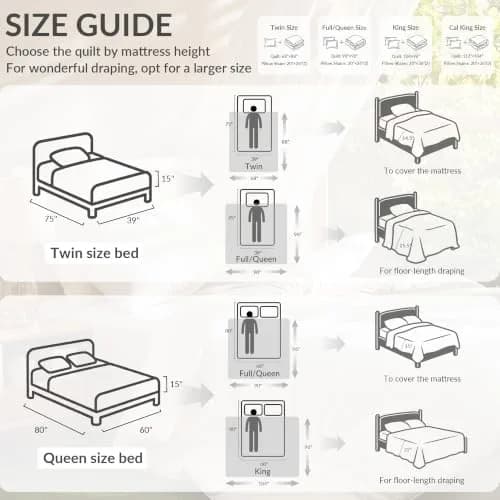Exclusivo Mezcla Reversible Full Queen Quilt Bedding Set Light Blue | Lightweight Bedspreads with 2 Pillow Shams, Soft Microfiber, All Season Bed Coverlets for Bedroom Guest Room, 90x96 Inch thumbnail 7