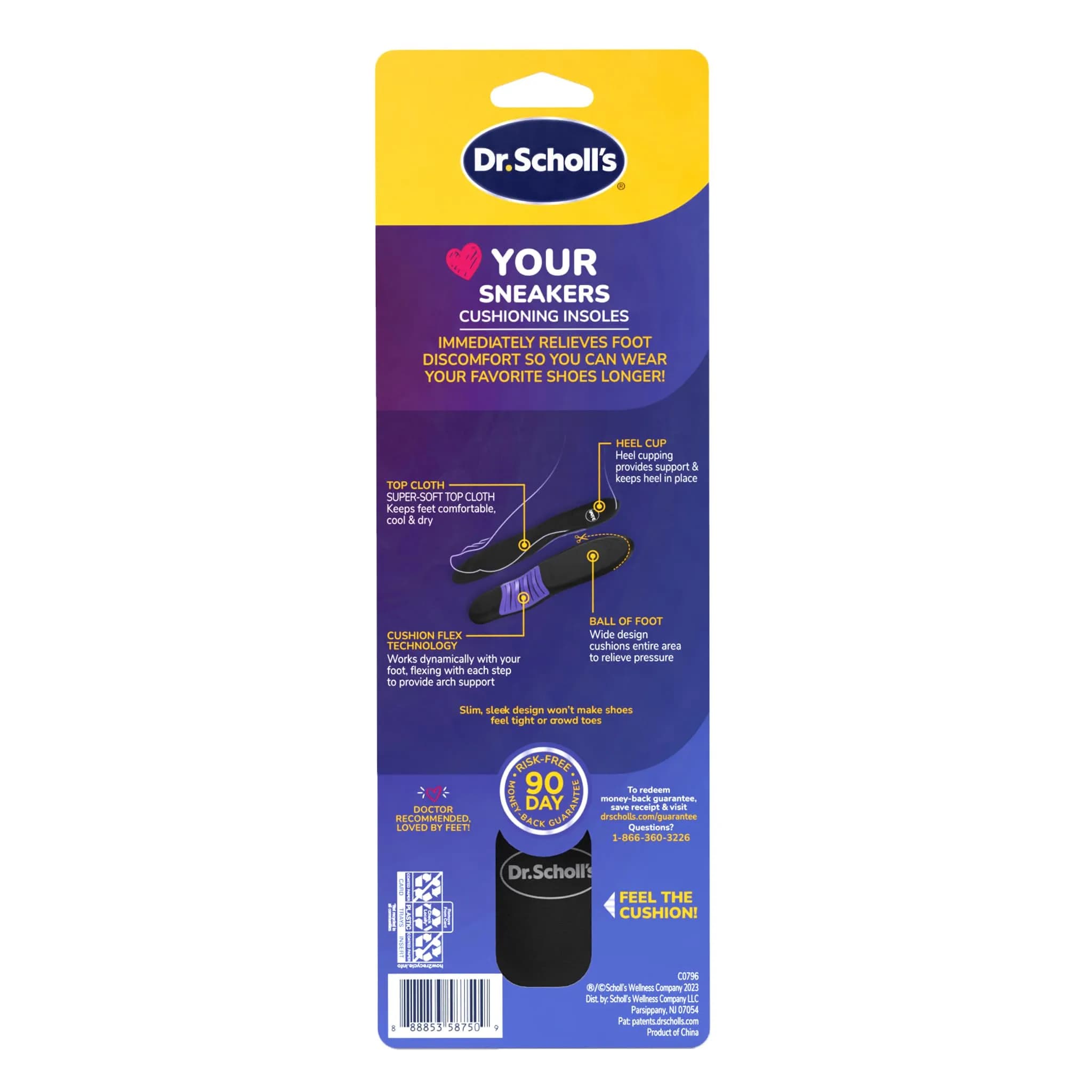 Dr. Scholl's Love Your Sneakers Full Length Insoles for Women Size 6-10 | All-Day Comfort & Arch Support - view 8