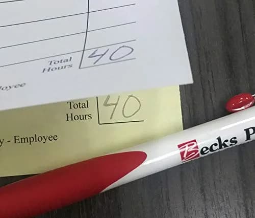 Becks Printing Weekly Time Sheets on 2 Part Carbonless Paper 5.5" x 8.5" | Employee Hours Tracking thumbnail 3