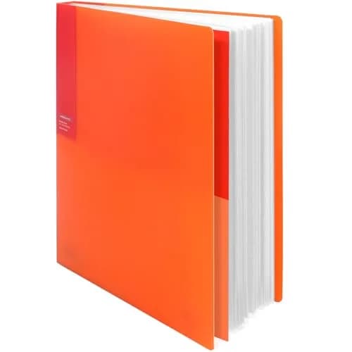 KOKUYO 40-Pocket Binder with Plastic Sleeves (Orange), A4 Art Portfolio Folder with Clear Sheet Protectors | Japan Import thumbnail 1