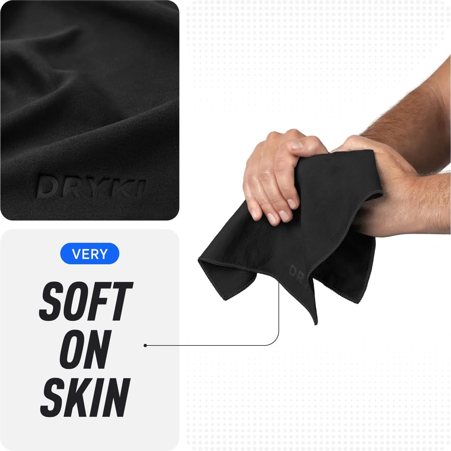 DRYKI Pocket-Sized Sweat Towels 25cm (10") | Absorbs 7x More, Dries 10x Faster - view 7