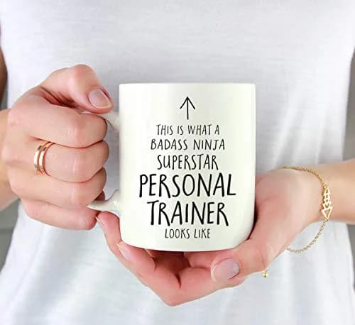 Andaz Press Badass Ninja Superstar Personal Trainer Mug 11oz (325ml) | Funny Ceramic Coffee Tea Cup thumbnail 3