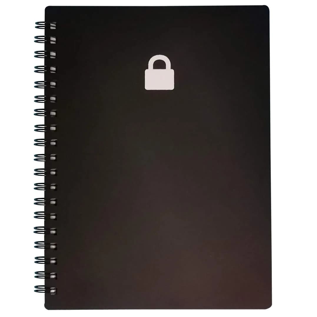 Nokingo Spiral Password Book with Tabs - 5x7 Inch, 132 Pages | Organize Internet Logins - main product image