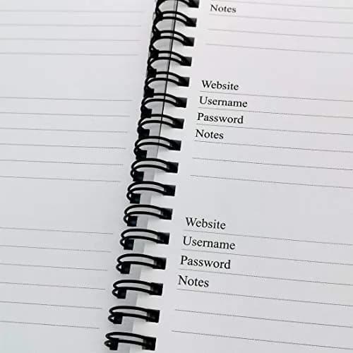 Nokingo Spiral Password Book with Tabs - 5x7 Inch, 132 Pages | Organize Internet Logins thumbnail 7