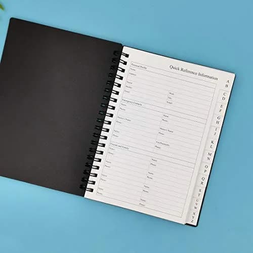 Nokingo Spiral Password Book with Tabs - 5x7 Inch, 132 Pages | Organize Internet Logins thumbnail 2