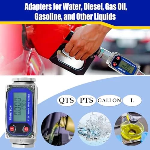 TEANTECH Digital Turbine Flow Meter 1 Inch (25.4mm) | Accurate Flow Measurement for Diesel, Kerosene, Gasoline thumbnail 7