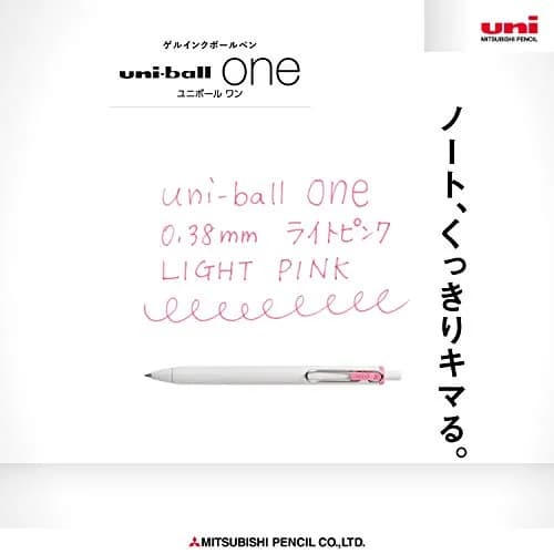 Mitsubishi Pencil Uni-Ball One Gel Pen 0.38mm Light Pink 10-Pack | Smooth Ink Flow Writing Instrument thumbnail 3