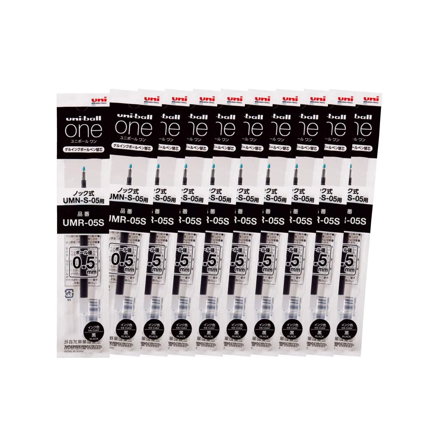 Mitsubishi Pencil Uni-Ball One Gel Pen Refill 0.5mm Black | Darker Ink for Memorable Writing - main product image