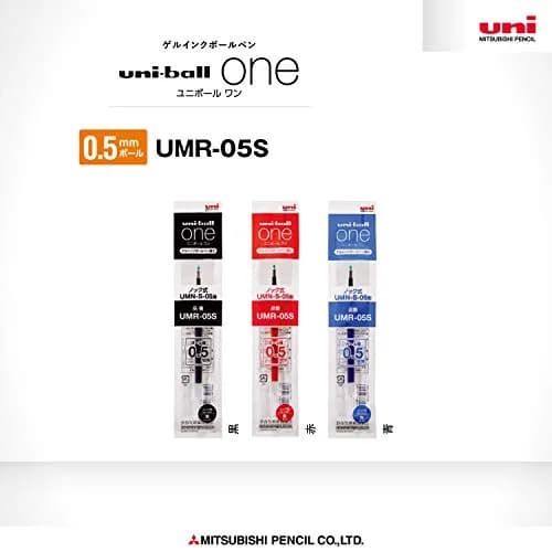 Mitsubishi Pencil Uni-Ball One Gel Pen Refill 0.5mm Black | Darker Ink for Memorable Writing thumbnail 3