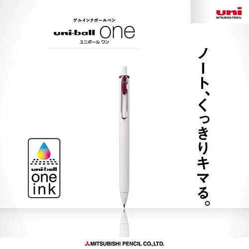 Mitsubishi Uni-Ball One UMNS38.60 Gel Pens 0.38mm Bordeaux Black 10-Pack | Darker Ink for Memorable Notes thumbnail 2