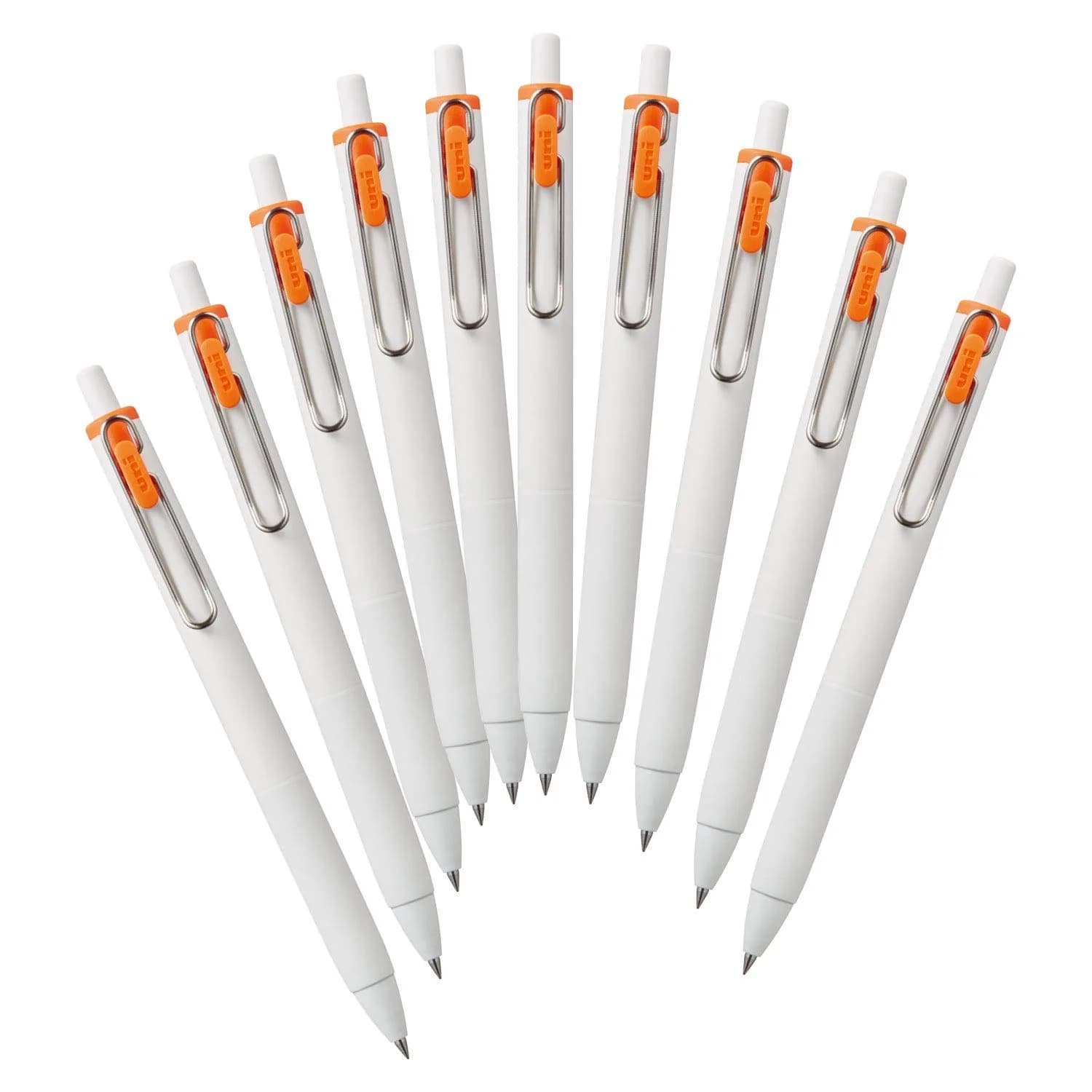 Mitsubishi Pencil Uni-ball One Gel Pen, Orange, 0.5mm, 10-Pack | Darker Ink for Memorable Writing - main product image
