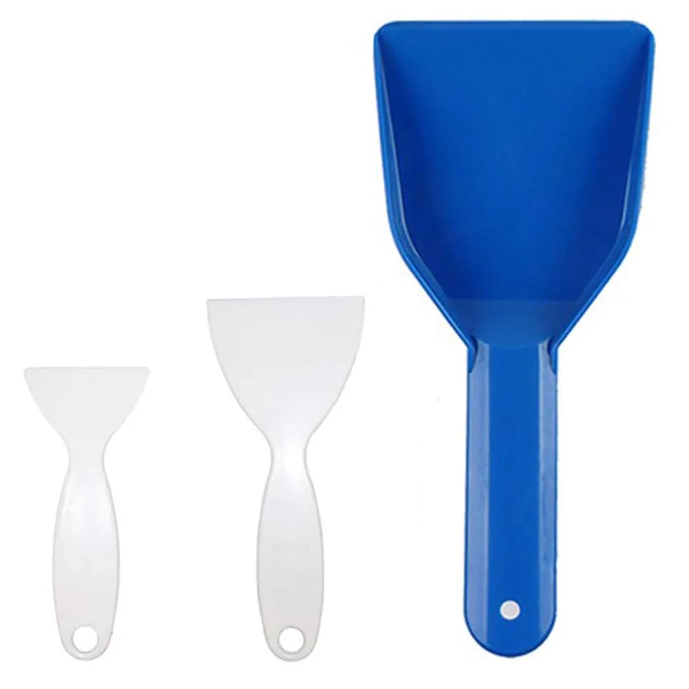 MSTEKI Set of 3 Plastic Refrigerator Ice Scrapers | Durable, Frostproof, Easy to Use — Set of 3