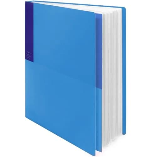 Kokuyo 40-Pocket Binder with Plastic Sleeves, Blue, A4 Portfolio Folder | Acid-Free Paper for Long-Term Storage thumbnail 1