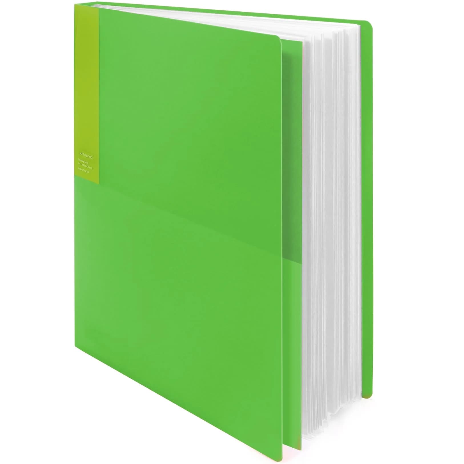 Kokuyo 40-Pocket Binder with Plastic Sleeves (Light Green), A4 Art Portfolio Folder with Clear Sheet Protectors | 80 Pages