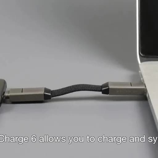 Rolling Square inCharge 6 Keychain USB C Charger Cable, Lightning & Micro-USB, 8.6cm (3.4 inches) | Universal 6-in-1 Charging Cable thumbnail 8