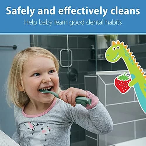 Dr. Brown's Infant-to-Toddler Toothbrush and Toothpaste Set, Giraffe, 2 Count (40g/1.4oz) | BPA-Free, Fluoride-Free thumbnail 4