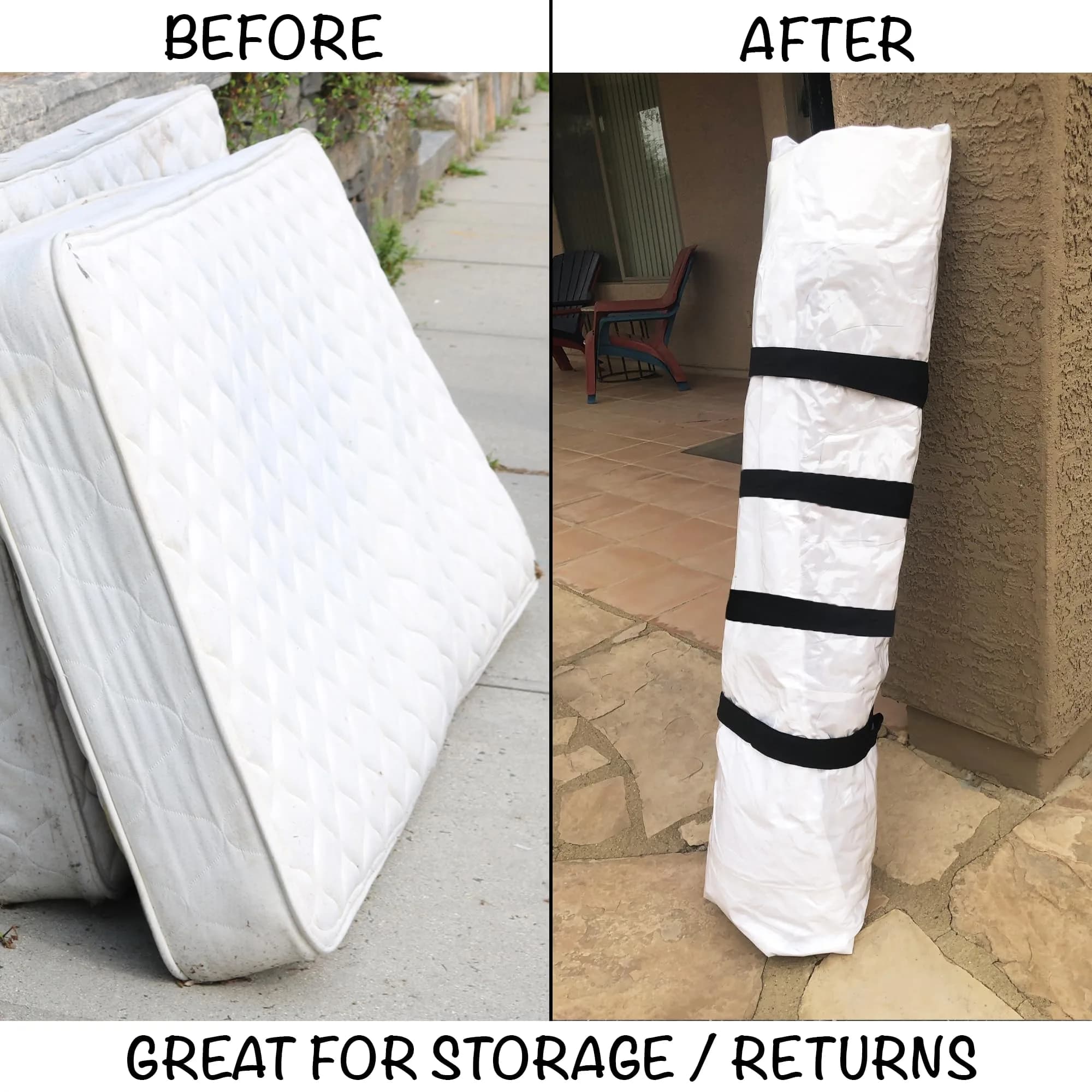 Homie Mattress Vacuum Bag for Moving, Twin/Twin-XL, Clear | Reusable Compression Storage for Returns - view 4