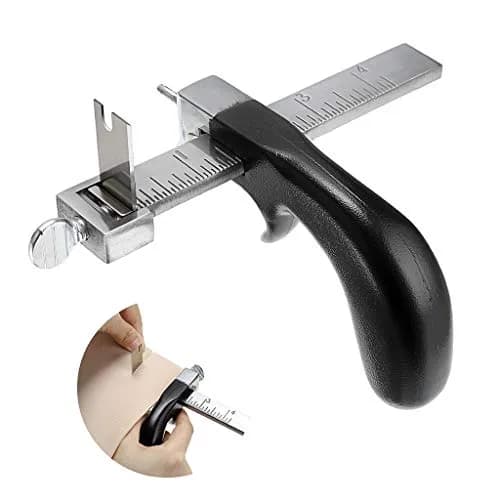 OwnMy Leather Strap Cutter with Aluminium Handle & 4-Inch Gauge Ruler | Precision Cutting Tool for DIY Leathercrafts thumbnail 1