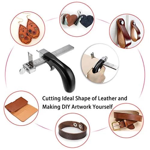 OwnMy Leather Strap Cutter with Aluminium Handle & 4-Inch Gauge Ruler | Precision Cutting Tool for DIY Leathercrafts thumbnail 7