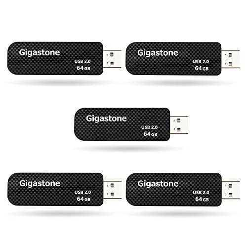 Gigastone V30 64GB USB 2.0 Flash Drive 5-Pack | Retractable, Durable & Reliable Performance thumbnail 1
