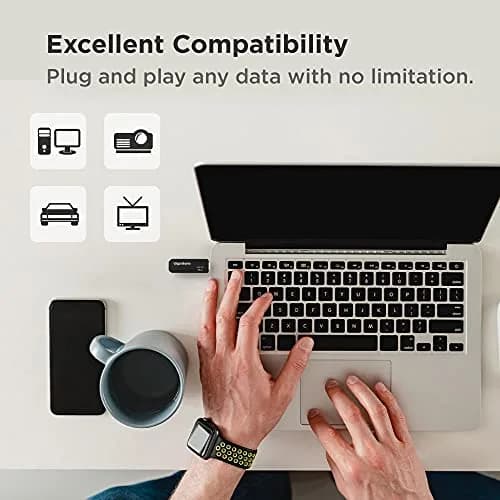 Gigastone V30 64GB USB 2.0 Flash Drive 5-Pack | Retractable, Durable & Reliable Performance thumbnail 5