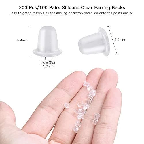 Lhedon Jewelry Finding Kit 200 pcs/100 pairs | Hypoallergenic Sterling Silver & Gold Earring Hooks for DIY Jewelry thumbnail 4