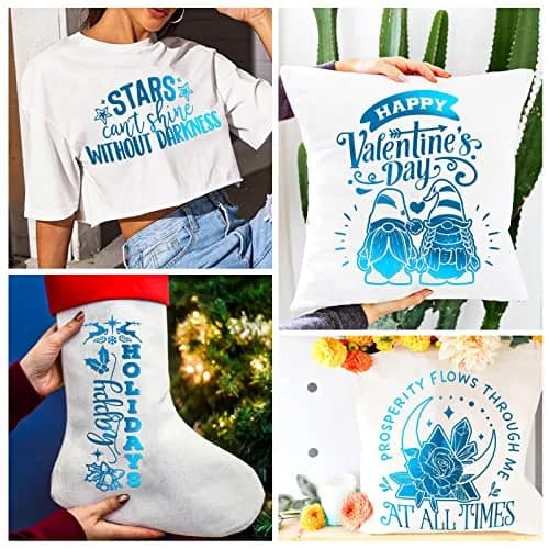 VINYL FROG Blue Metallic Foil Heat Transfer Vinyl 12" x5ft | Chrome Iron-on HTV for T-Shirts thumbnail 4