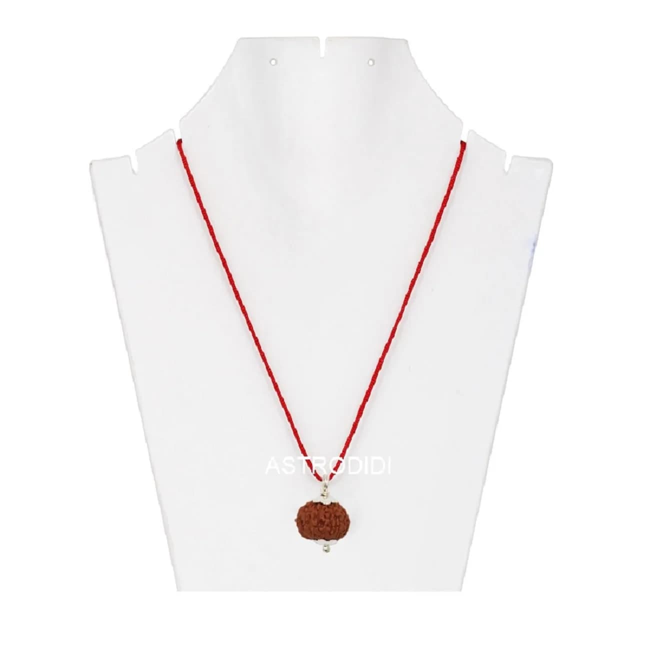 ASTRODIDI 8 Mukhi Rudraksha Pendant 17-18 MM | Certified Java Eight Face Small Size Silver Coated - view 5