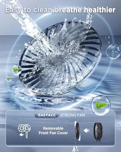 EasyAcc Portable Rechargeable Fan 213g (7.5oz) | 4-Speed Foldable Mini Fan for Travel & Office thumbnail 5