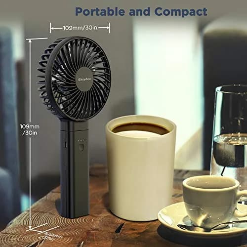 EasyAcc Portable Rechargeable Fan 213g (7.5oz) | 4-Speed Foldable Mini Fan for Travel & Office thumbnail 3