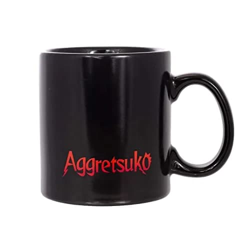 Seven20 Aggretsuko Heat Reveal Fire & Skulls 20oz Ceramic Coffee Mug | Fun Skull & Panda Design thumbnail 2