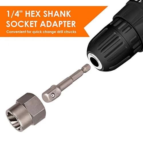 THINKWORK 14-Piece Bolt Extractor Kit, 3/8" Drive, 760g (1.6lb) | Removes Stripped, Rusted, Rounded Fasteners thumbnail 3