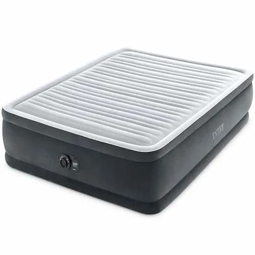 Intex Dura-Beam Deluxe 18" Queen Air Mattress with Built-in Pump | 45.7cm (18") Queen Air Mattress with Built-in Pump thumbnail 1