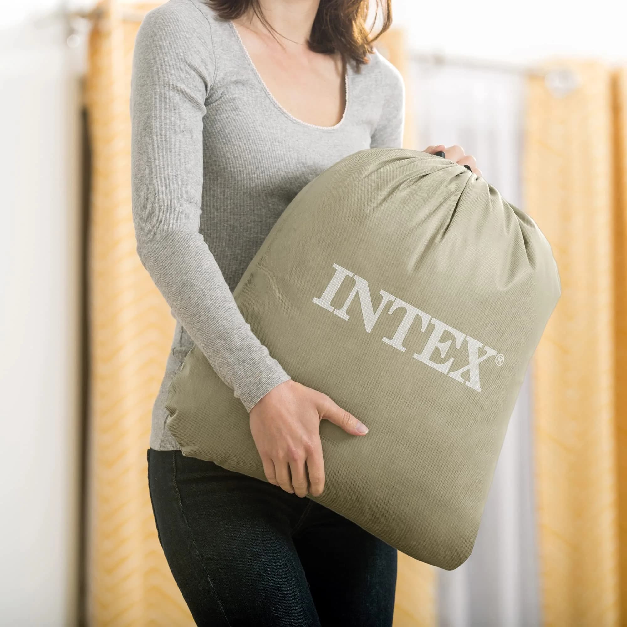 Intex Dura-Beam Deluxe Comfort Plush Air Mattress with Built-in Pump, Queen 203cm x 152cm x 33cm | Supports 272kg - view 9